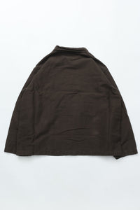 orslow  COTTON LINEN MOLESKIN RELAX FIT SIMPLE WORK JACKET CHARCOAL GRAY