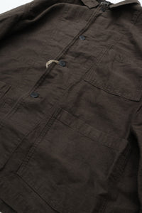 orslow  COTTON LINEN MOLESKIN RELAX FIT SIMPLE WORK JACKET CHARCOAL GRAY