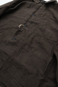 orslow  COTTON LINEN MOLESKIN RELAX FIT SIMPLE WORK JACKET CHARCOAL GRAY