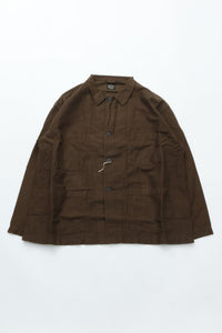 orslow COTTON LINEN MOLESKIN RELAX FIT SIMPLE WORK JACKET COFFEE BROWN