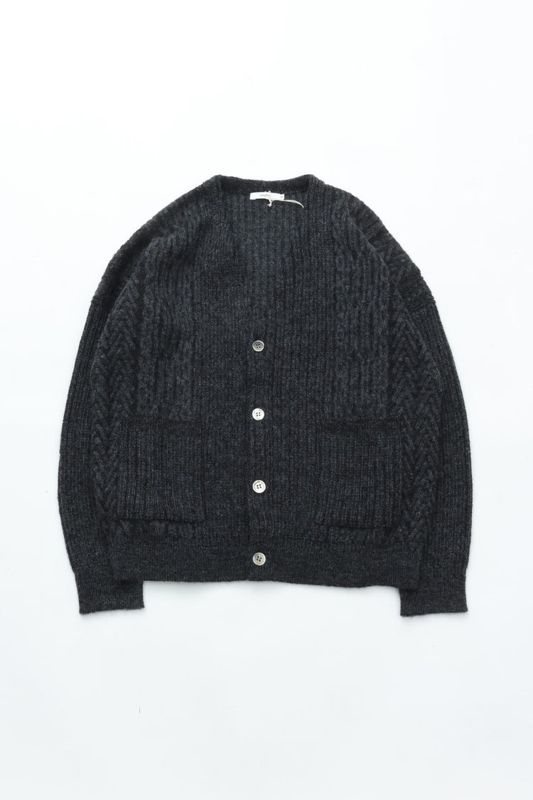 YASHIKI  Sekkei mohair Cardigan（雪景） BLACK
