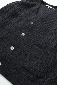 YASHIKI  Sekkei mohair Cardigan（雪景） BLACK