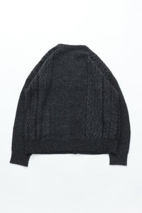 YASHIKI  Sekkei mohair Cardigan（雪景） BLACK