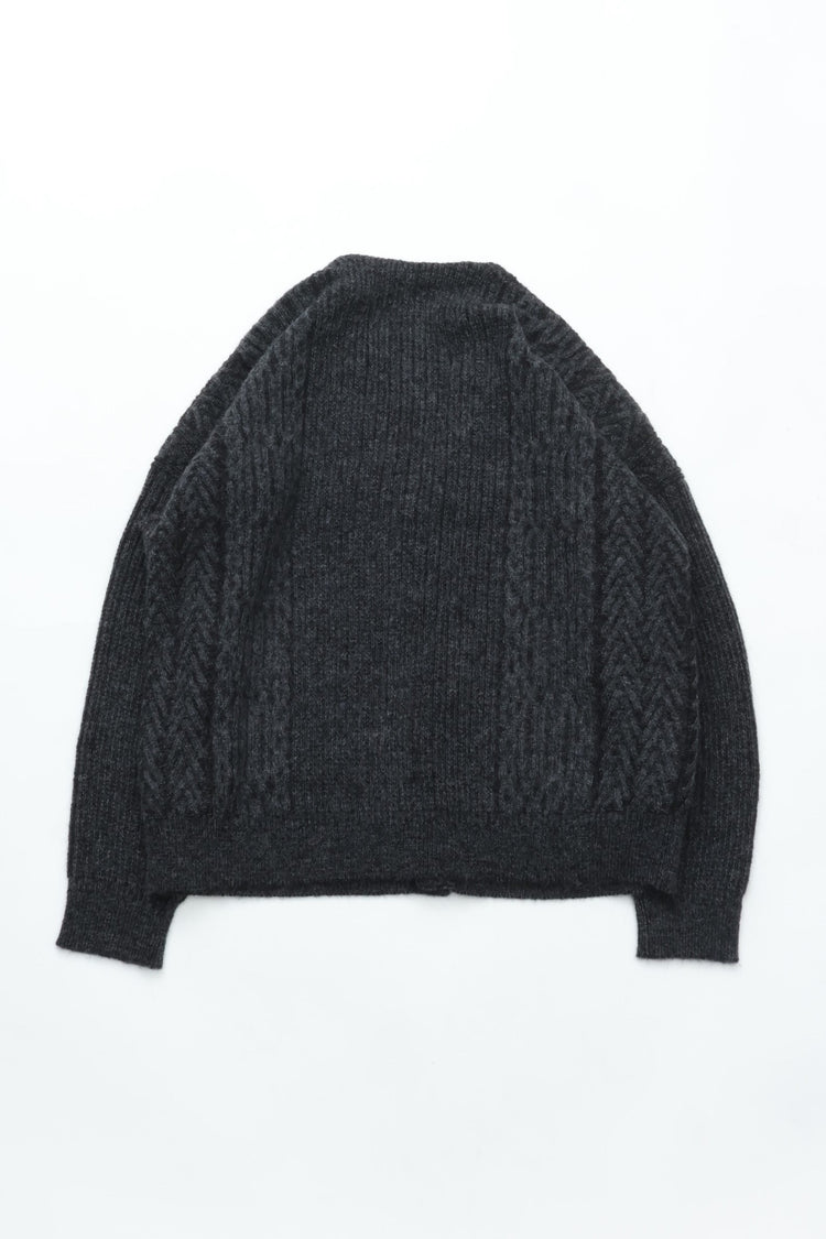YASHIKI  Sekkei mohair Cardigan（雪景） BLACK