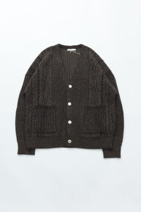YASHIKI  Sekkei mohair Cardigan（雪景） BROWN