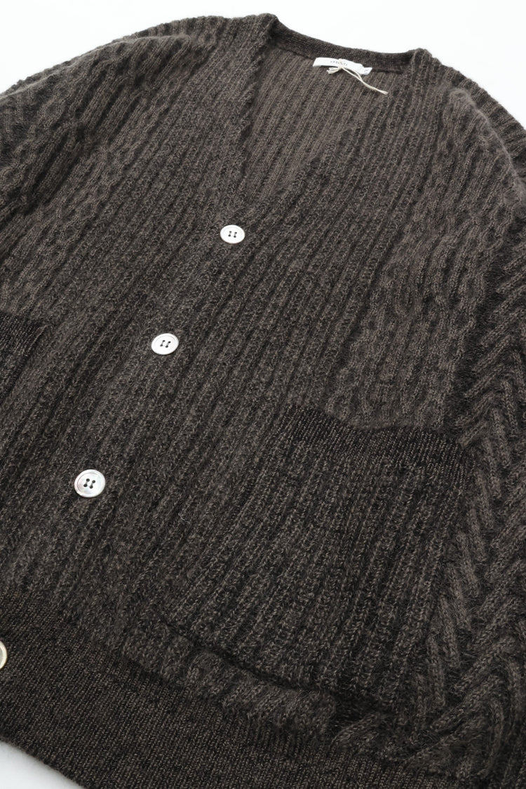 YASHIKI  Sekkei mohair Cardigan（雪景） BROWN
