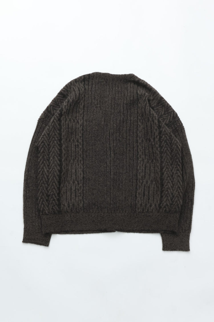 YASHIKI  Sekkei mohair Cardigan（雪景） BROWN