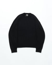 crepuscule  Wo/Ca Rib Pullover BLACK