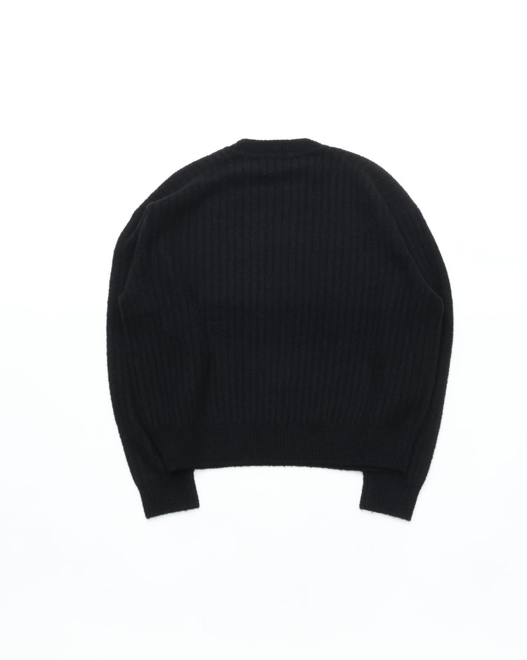 crepuscule  Wo/Ca Rib Pullover BLACK
