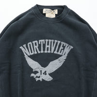 REMI RELIEF SP加工3飛び裏毛クルー New Fit (NORTHVIEW) BLACK