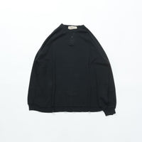REMI RELIEF WタックヘンリーネックロンT  BLACK