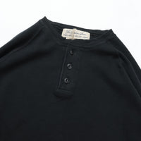 REMI RELIEF Double-Tucked Henley Neck Long-Sleeve T-Shirt