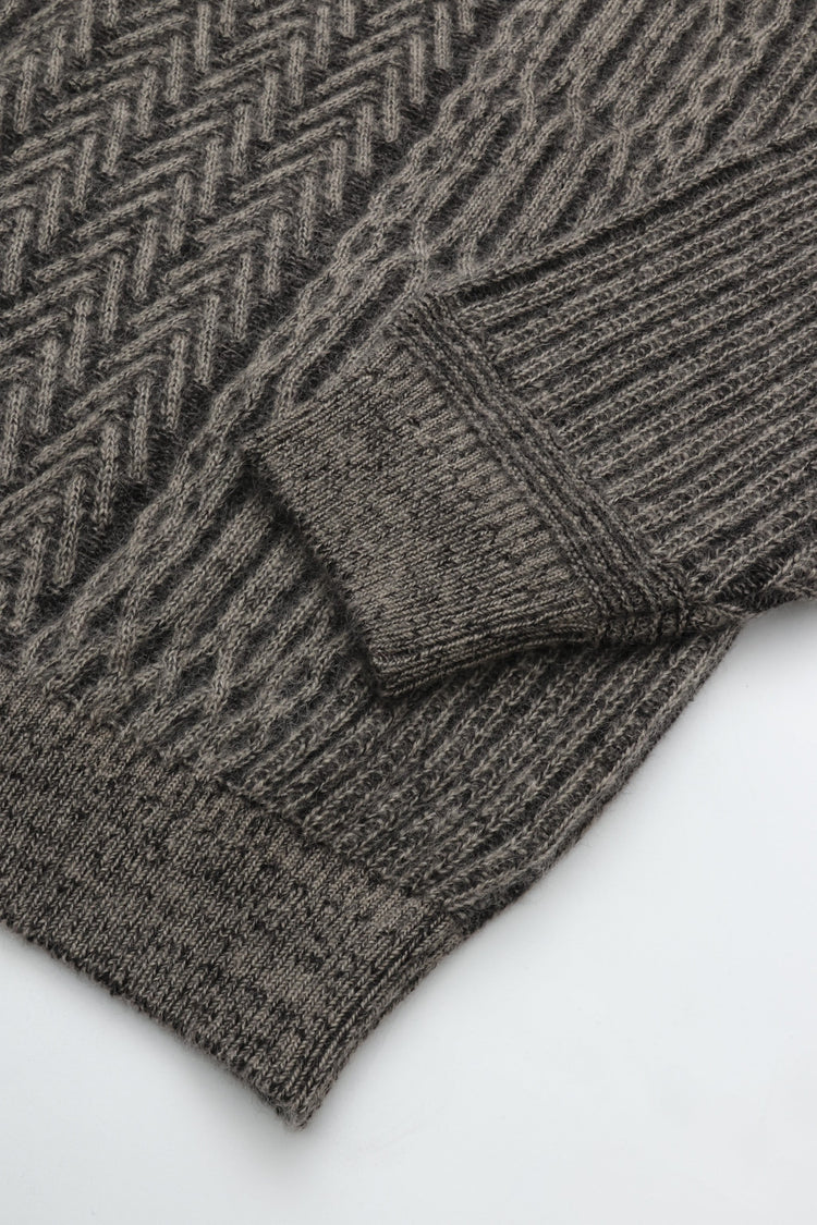 YASHIKI  Sekkei mohair Knit（雪景） BEIGE YSK-25AW-KN11