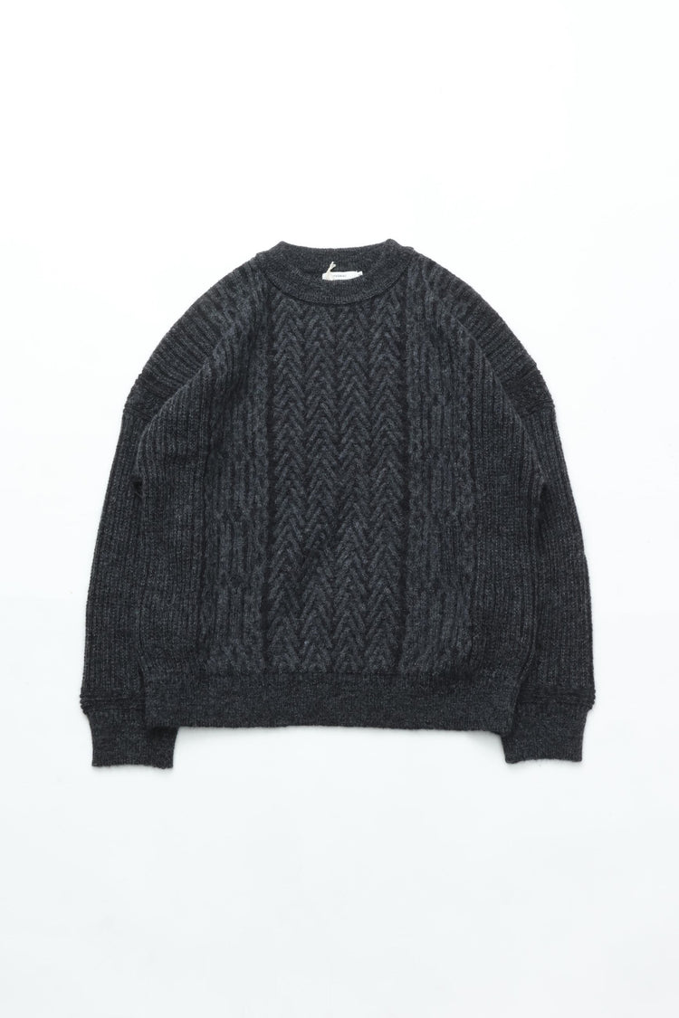 YASHIKI Sekkei mohair Knit (Snowscape) BLACK YSK-25AW-KN11