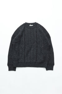 YASHIKI  Sekkei mohair Knit（雪景） BLACK YSK-25AW-KN11