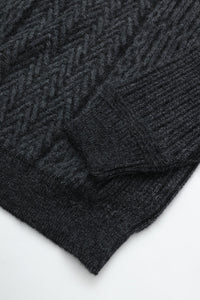 YASHIKI Sekkei mohair Knit (Snowscape) BLACK YSK-25AW-KN11