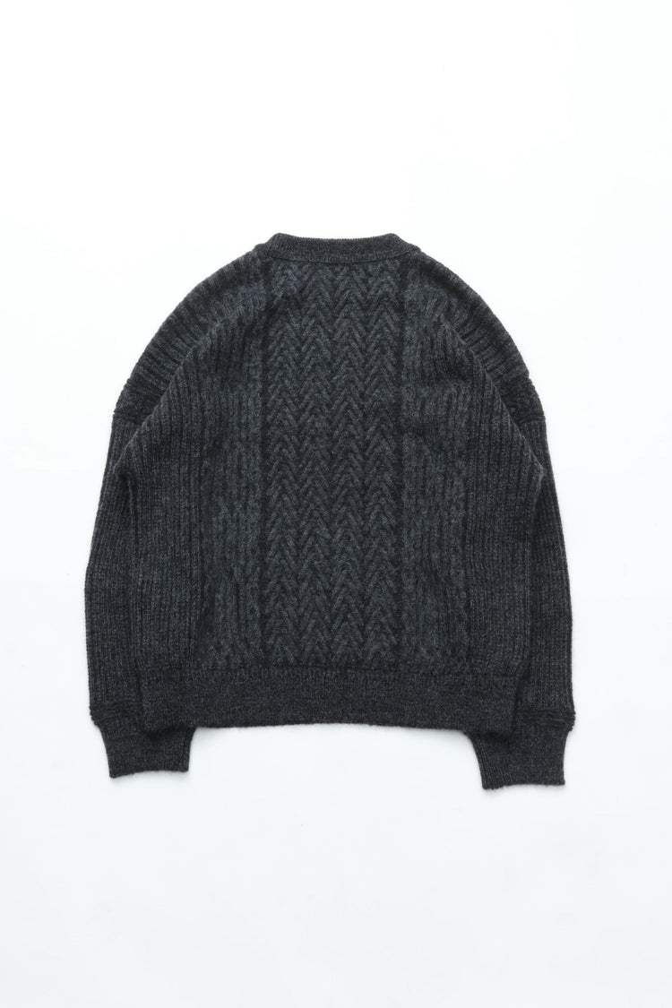 YASHIKI Sekkei mohair Knit (Snowscape) BLACK YSK-25AW-KN11