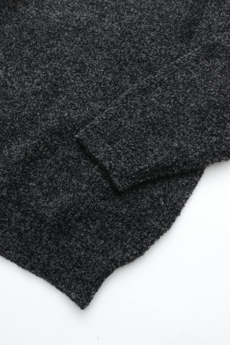 YASHIKI  Shusetsu boucle Knit（終雪） BLACK YSK-25AW-KN12