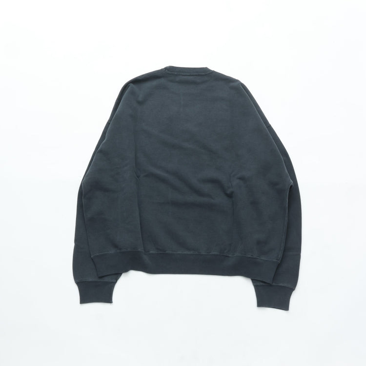 REMI RELIEF SP加工裏毛BIGサイズクルー BLACK