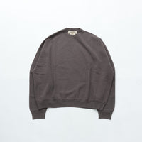 REMI RELIEF SP加工裏毛BIGサイズクルー BROWN