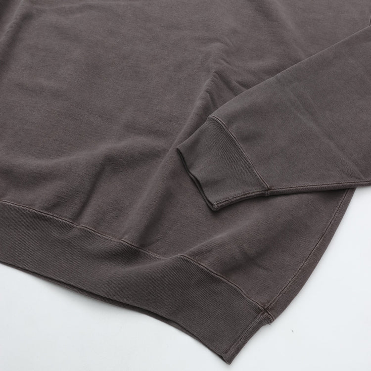 REMI RELIEF SP加工裏毛BIGサイズクルー BROWN