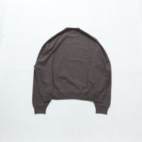 REMI RELIEF SP加工裏毛BIGサイズクルー BROWN