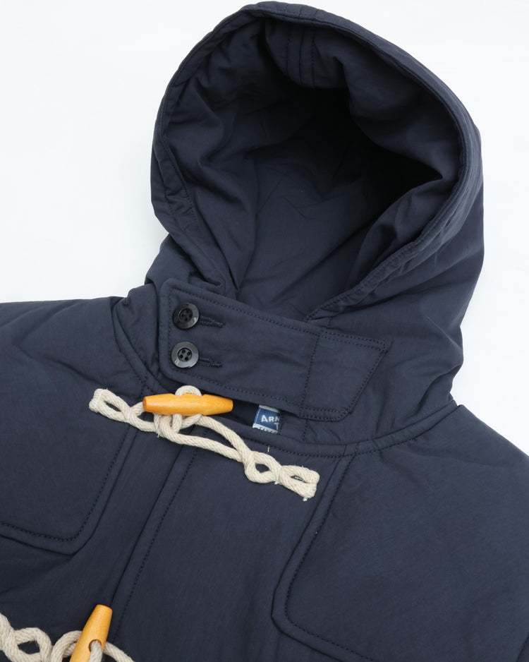 ARMY TWILL  COTTON NYLON DUFFEL COAT NAVY