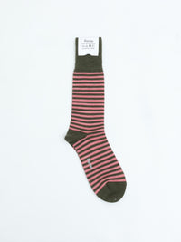 Riprap  NZ MERINO BORDERS  OLIVE/PINK