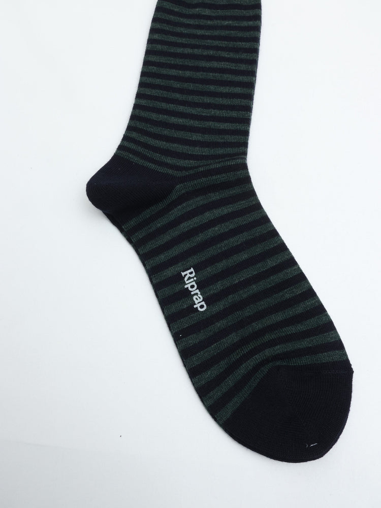 Riprap  NZ MERINO BORDERS  DK.NAVY/DEEP FOREST