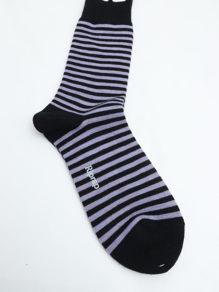 Riprap NZ MERINO BORDERS BLACK/HYDRANGEA