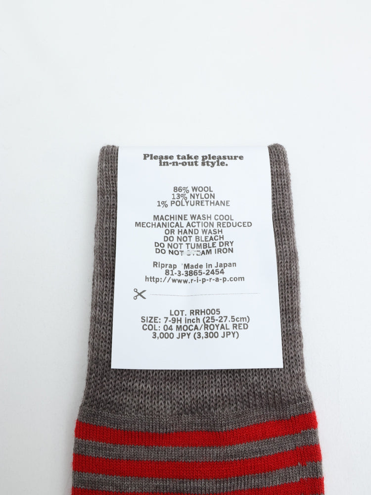 Riprap NZ MERINO BORDERS MOCA/ROYAL RED