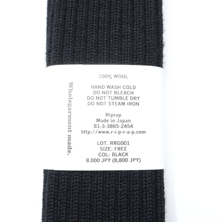 Riprap / O/F LONG GLOVES (BRITISH/AMERICAN WOOL) BLACK