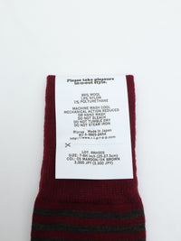 Riprap NZ MERINO BORDERS MAROON/DK.BROWN