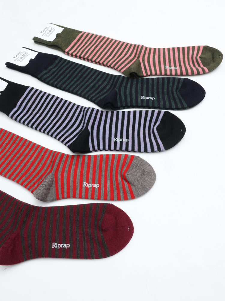 Riprap NZ MERINO BORDERS MOCA/ROYAL RED