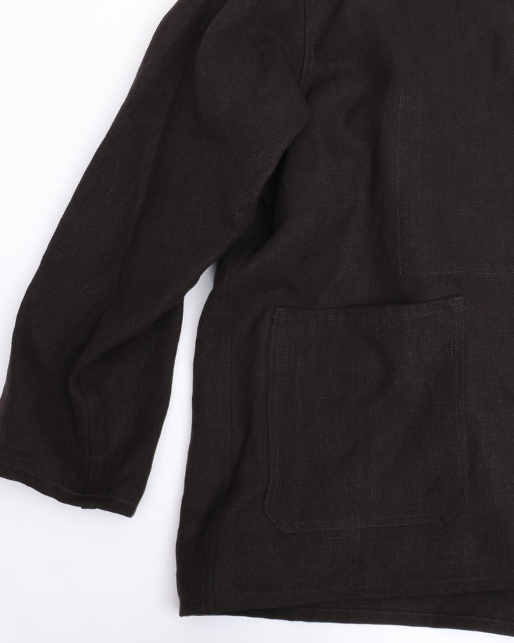 YOKO SAKAMOTO MAX HIGH COUNT HEMP WORK SHIRT BROWN YS-26AW-40