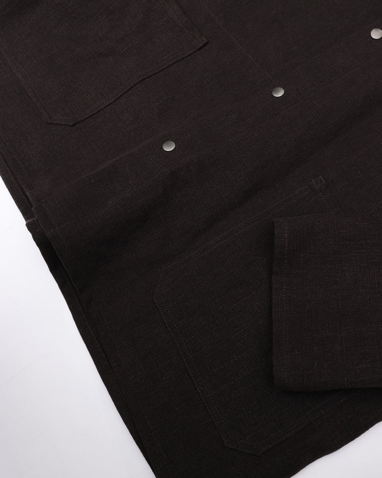 YOKO SAKAMOTO MAX HIGH COUNT HEMP WORK SHIRT BROWN YS-26AW-40