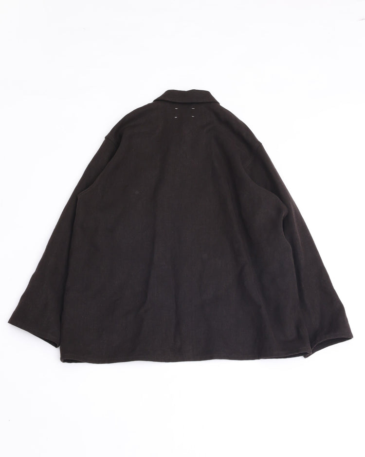 YOKO SAKAMOTO MAX HIGH COUNT HEMP WORK SHIRT BROWN YS-26AW-40
