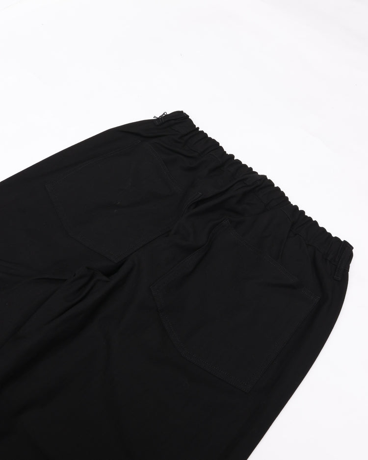 YOKO SAKAMOTO  COTTON RAYON HERRINGBONE WORK 5POCKET EASY PANTS BLACK YS-26AW-48