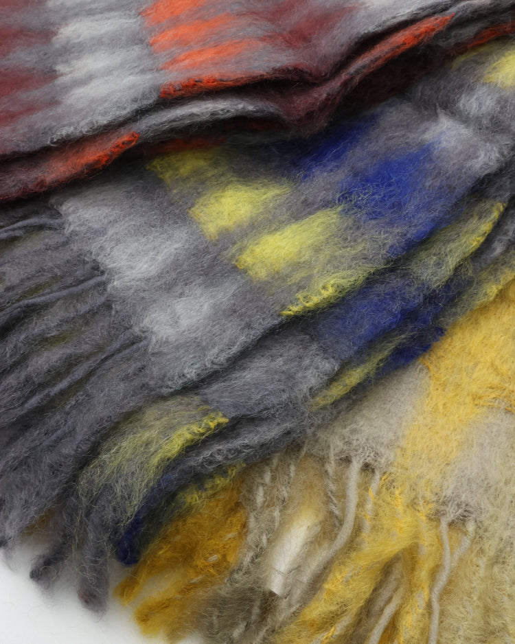 MANTAS EZCARAY MIA Mohair Stole C/#36 MI-78F (Blue)