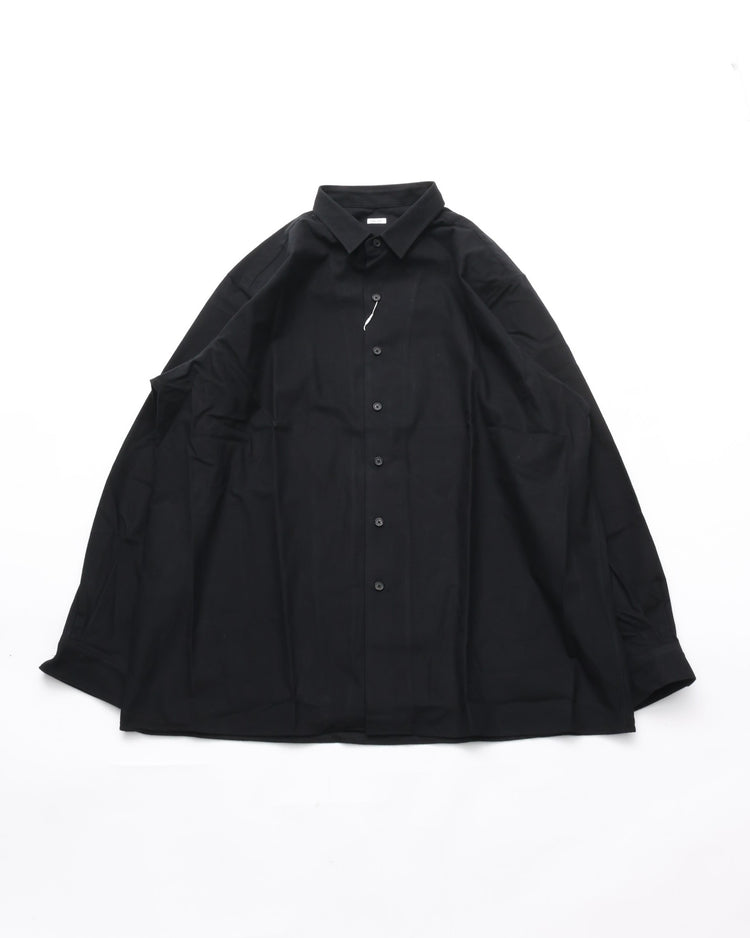 THE DAY BRUSHED COTTON SHIRT BLACK