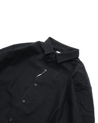 THE DAY BRUSHED COTTON SHIRT BLACK