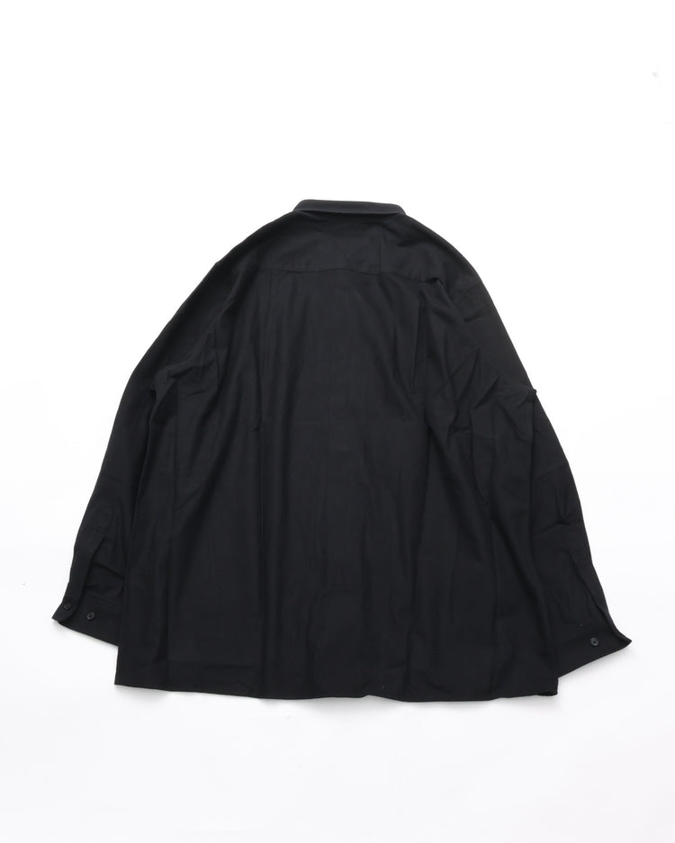 THE DAY BRUSHED COTTON SHIRT BLACK