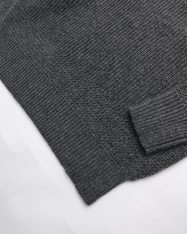 NOROLL  SIMPLE CREW NECK KNIT GREY