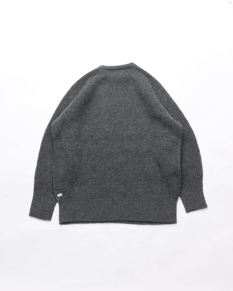 NOROLL  SIMPLE CREW NECK KNIT GREY