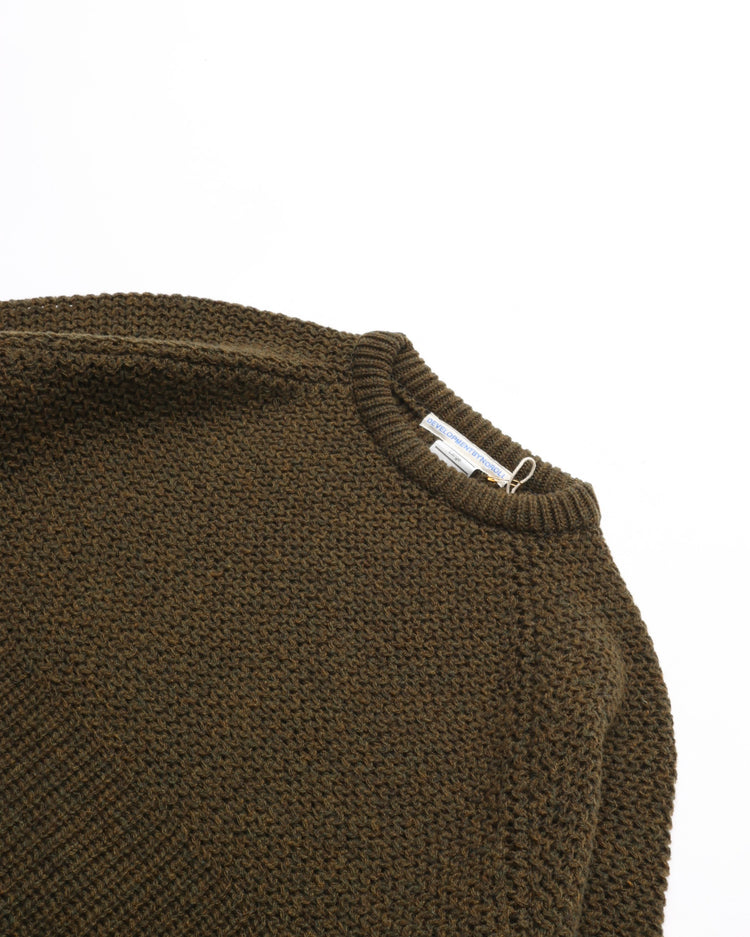 NOROLL  SIMPLE CREW NECK KNIT OLIVE