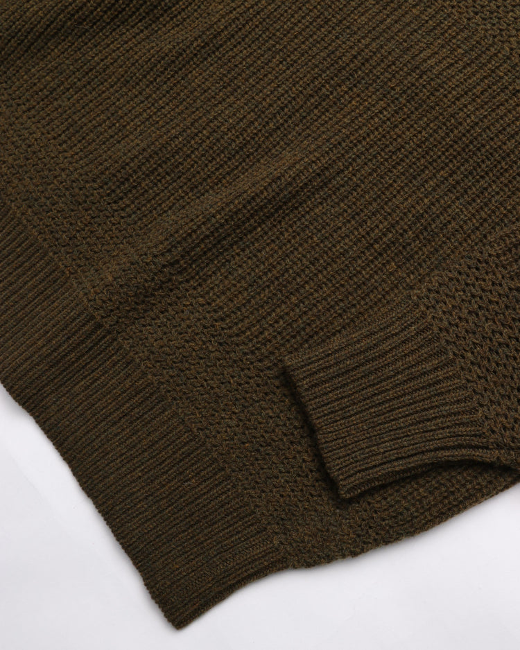 NOROLL  SIMPLE CREW NECK KNIT OLIVE