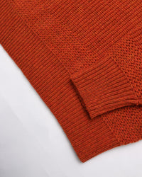 NOROLL  SIMPLE CREW NECK KNIT ORANGE