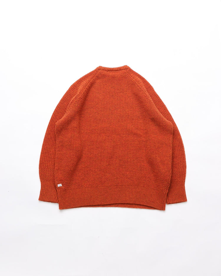 NOROLL  SIMPLE CREW NECK KNIT ORANGE
