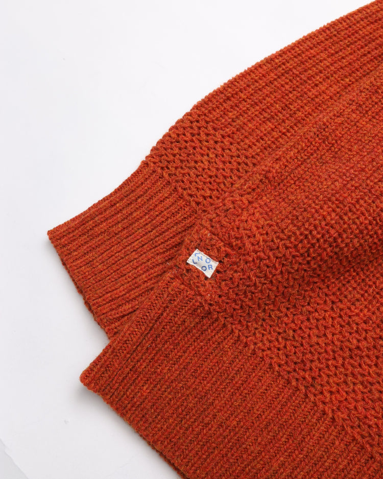 NOROLL  SIMPLE CREW NECK KNIT ORANGE