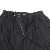 Sillage / circular pants black stripe twill 